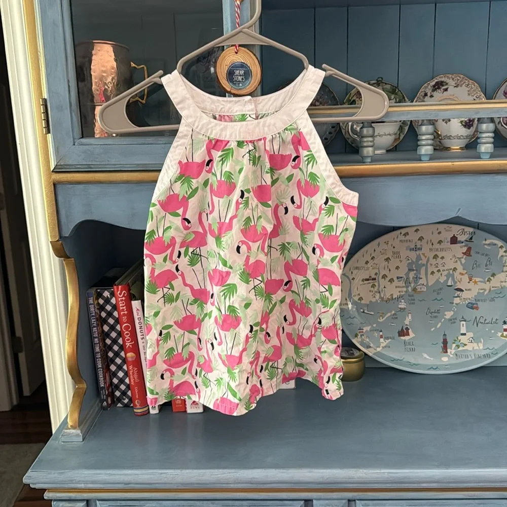 Gymboree girls pink flamingo shirt